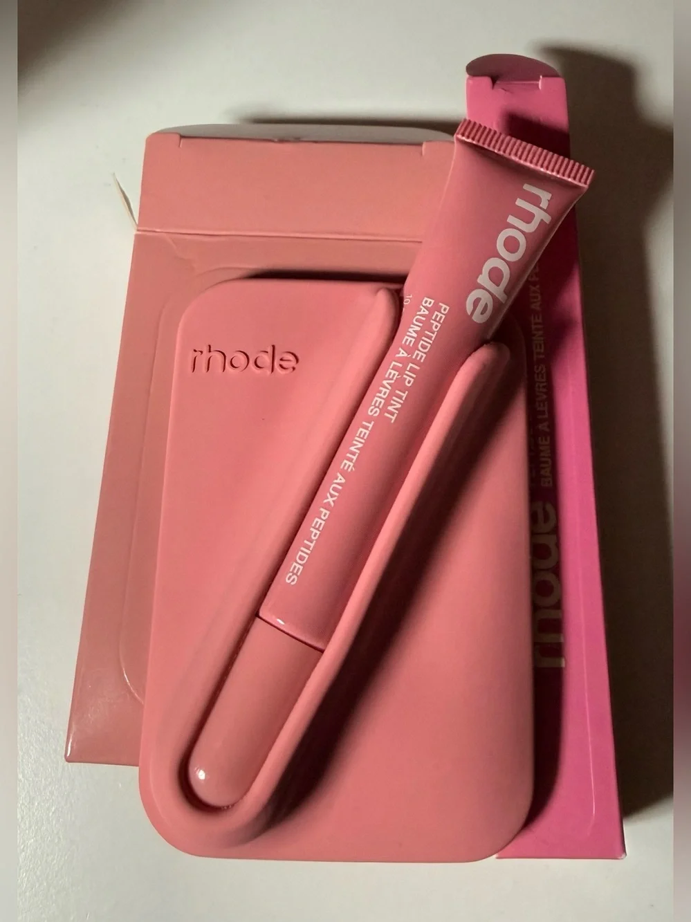 RHODE Pink Snap-On MagSafe Lip Case & Peptide Tint Duo